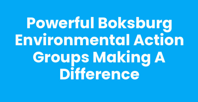 Powerful Boksburg Environmental Action Groups Making a Difference