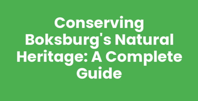 Conserving Boksburg’s Natural Heritage: A Complete Guide