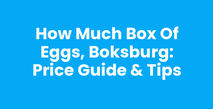 How Much Box Of Eggs, Boksburg: Price Guide & Tips