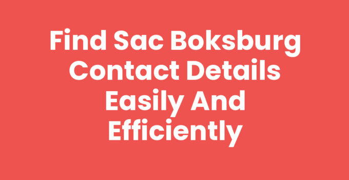 Find Sac Boksburg Contact Details Easily and Efficiently