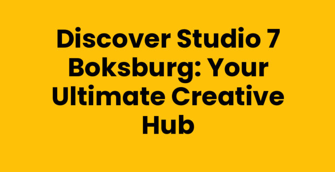 Discover Studio 7 Boksburg: Your Ultimate Creative Hub